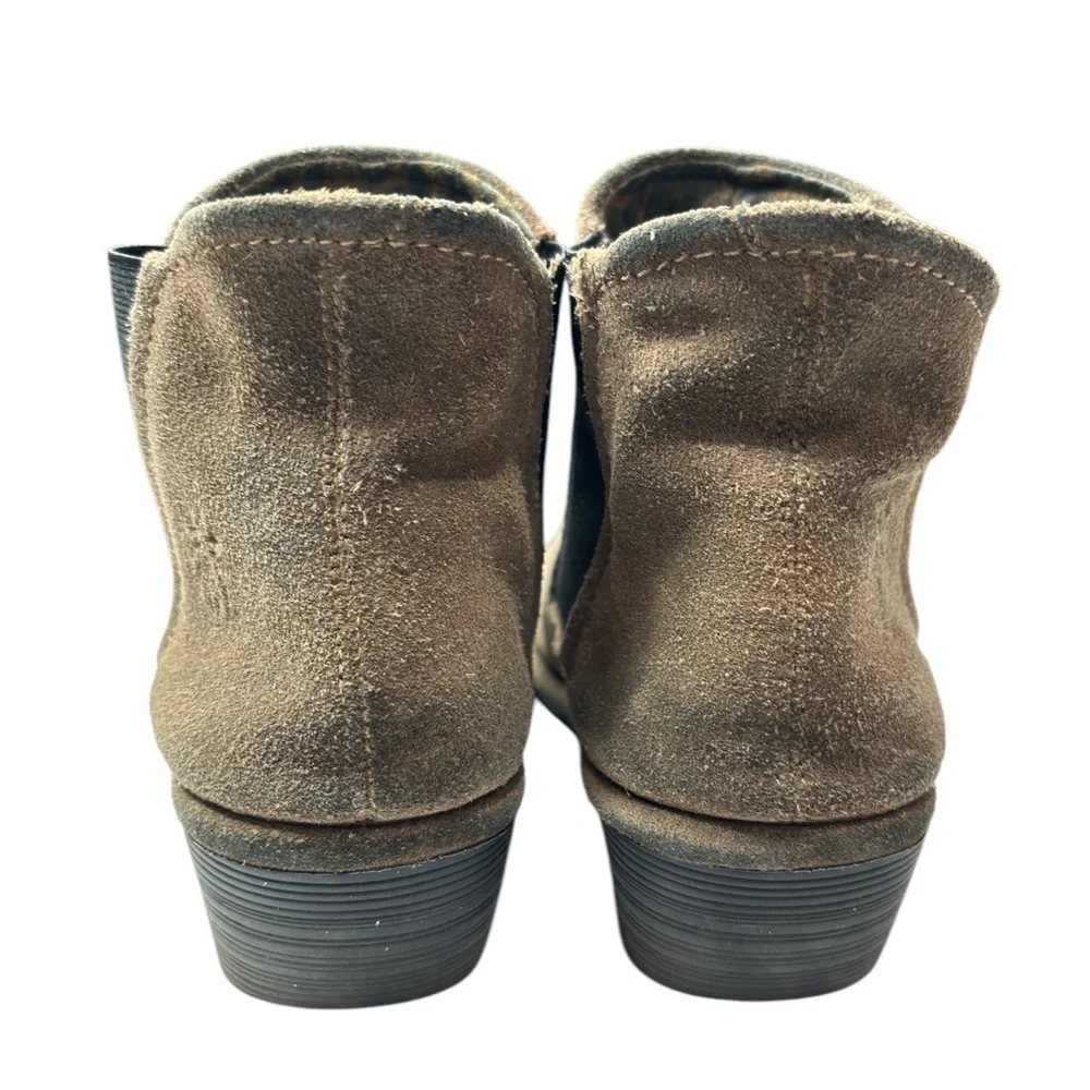 Fly London Boots 39 Yade Ankle Booties Wedge Pull On Brown Suede P500426003